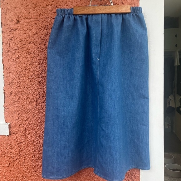 Women’s Vintage Sears Sutter Place Denim A-Line Skirt Vintage Size 14 - Picture 8 of 8